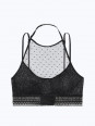 Dot Mesh & Lace High-neck Bralette