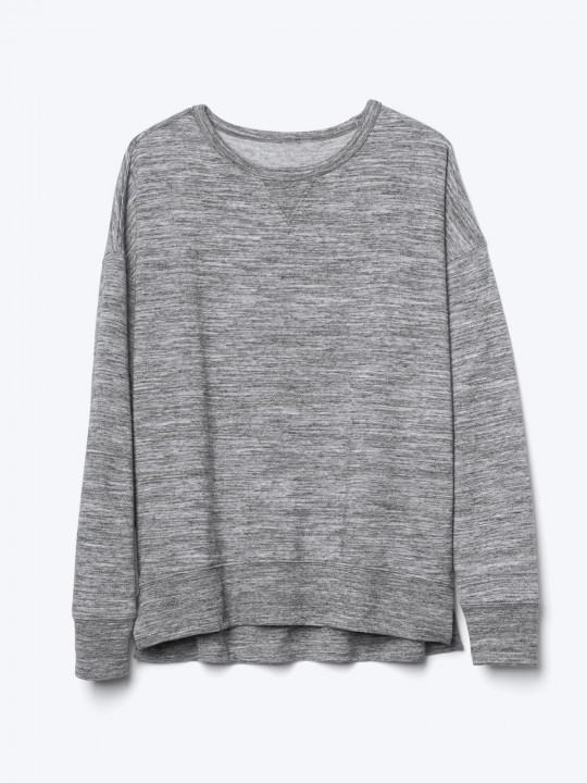 Slouchy pullover sweatshirt