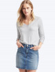 Soft open V-neck sweater