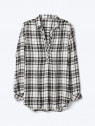 Soft metallic plaid tunic