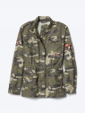 Embroidered camo utility jacket