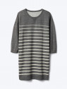 Three-quarter sleeve sweatshirt dress