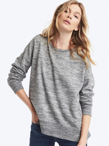 Slouchy pullover sweatshirt