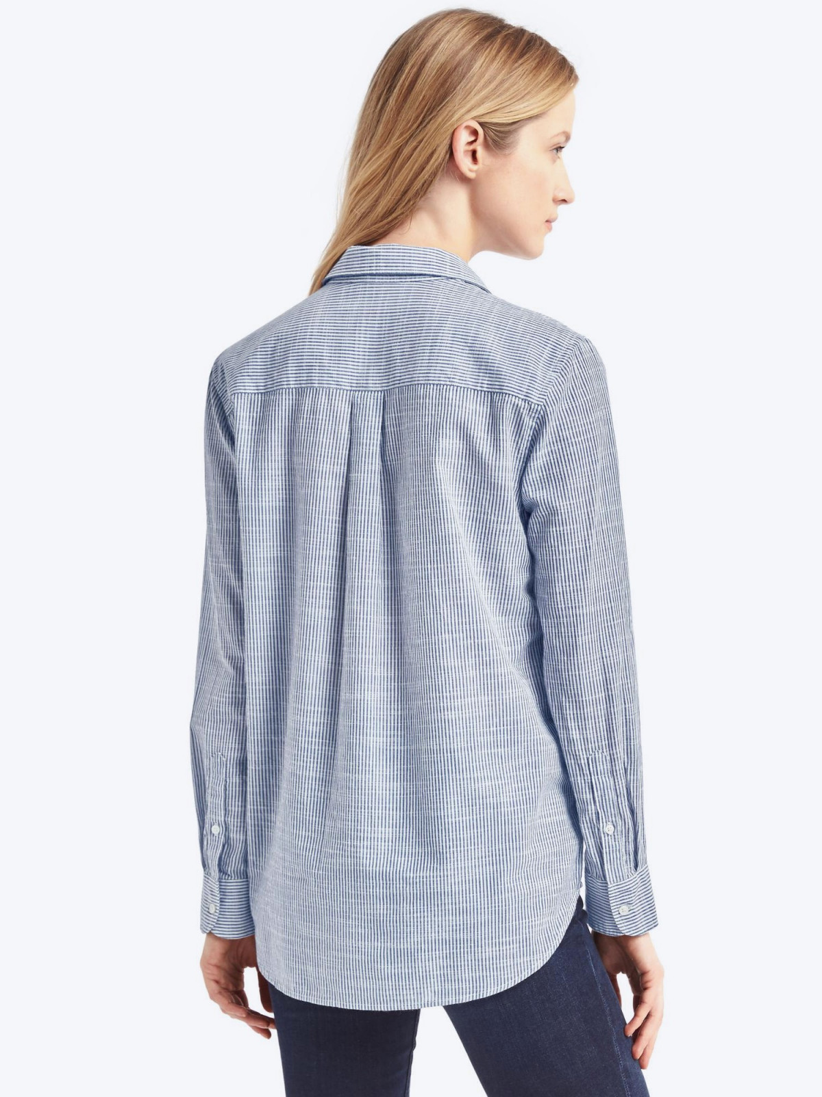 Boyfriend pinstripe popover