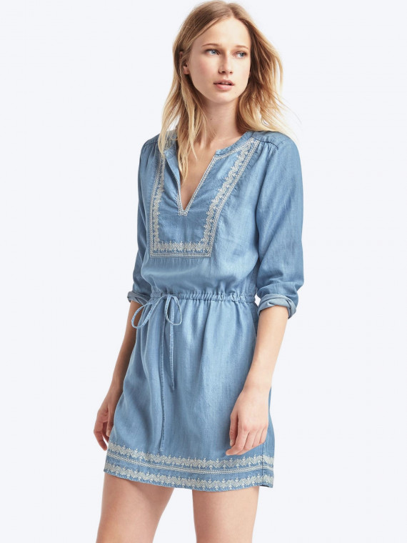 Tencel embroidered dress