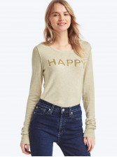 Happy intarsia crewneck sweater